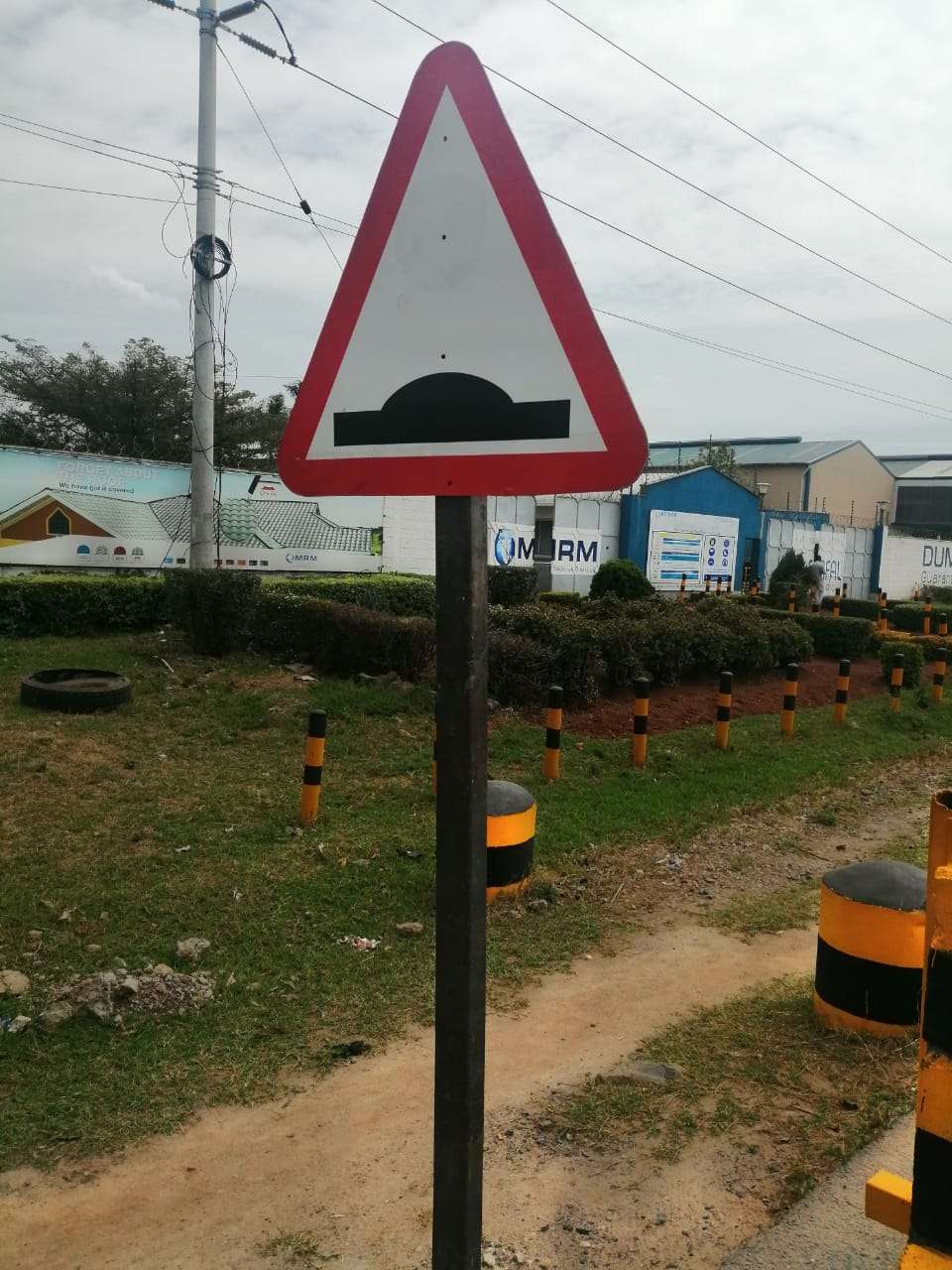 Road SIgn FIxed To A Rot Resistant Square Shaped Post From The Best Plastics To Posts Manufacturer Located In East Africa Nairobi Kenya